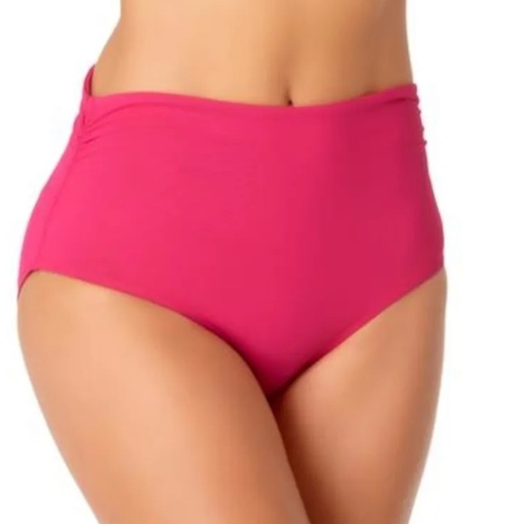 Anne Cole Other - Anne Cole BERRY Plus Size High-Waist Bikini Swim Bottoms